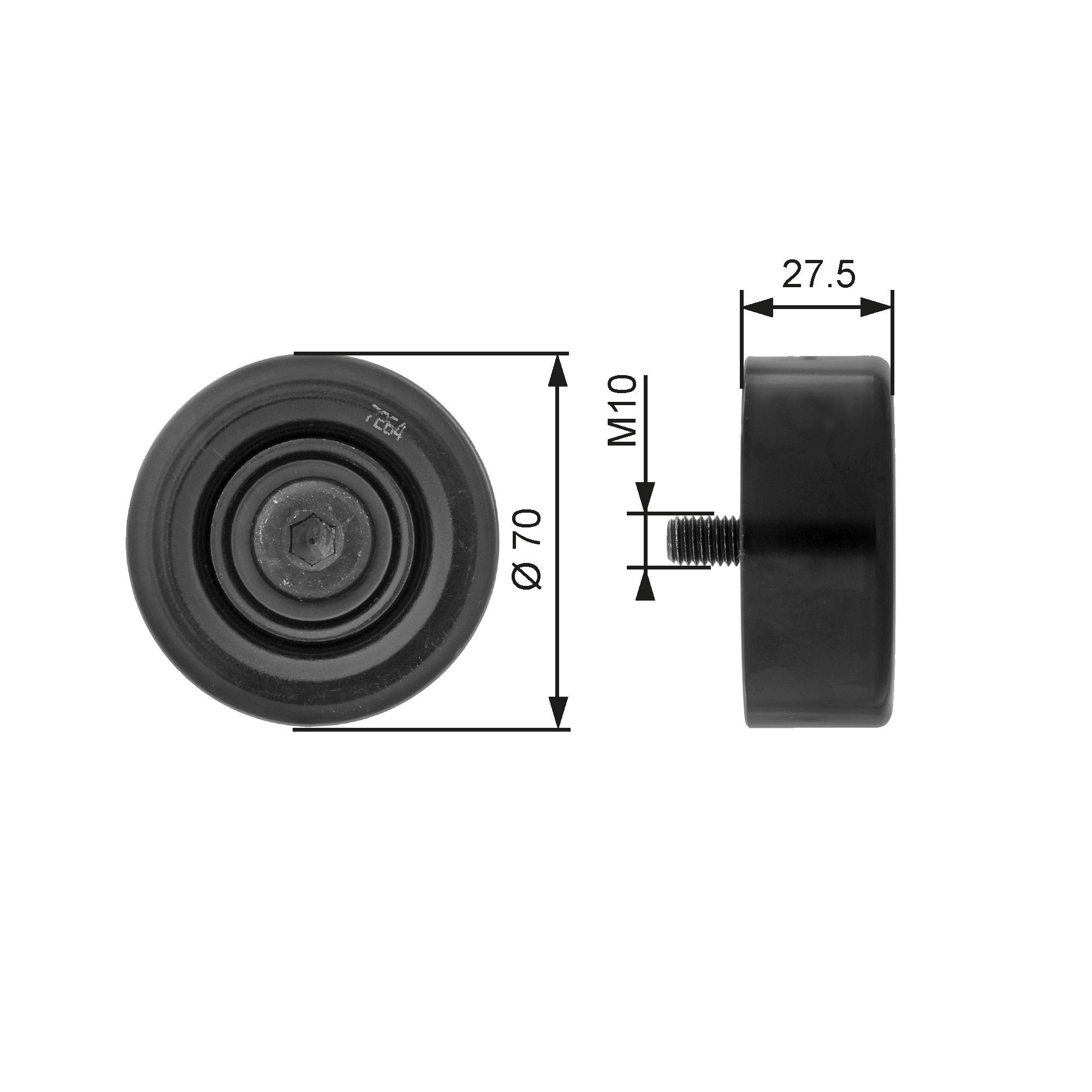 Rolo parasita da correia de transmissão Gates T36206 preço, a partir de 38,14 USD