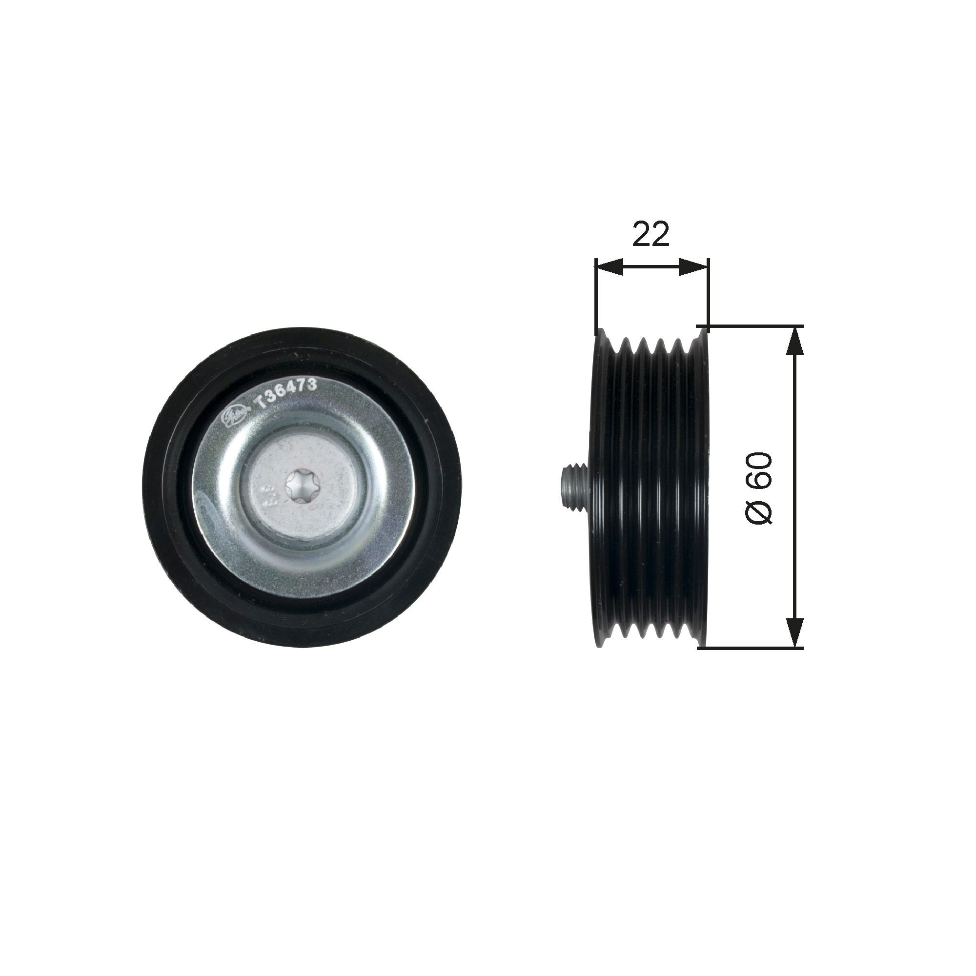 Rolo parasita da correia de transmissão T36473 Gates