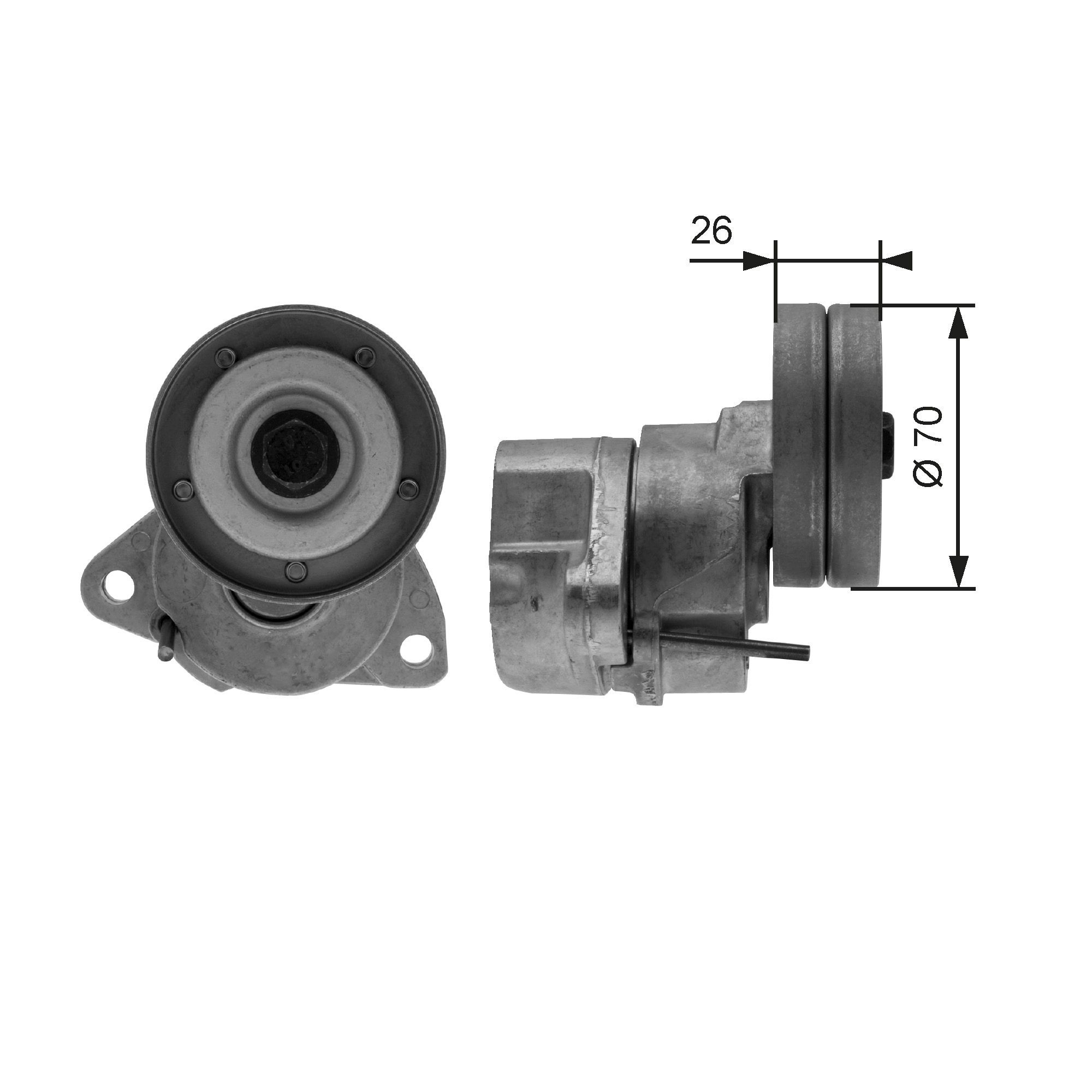  Reguladora de tensão da correia de transmissão Chevrolet Lacetti sedan (J200) (2003 - 2013) 