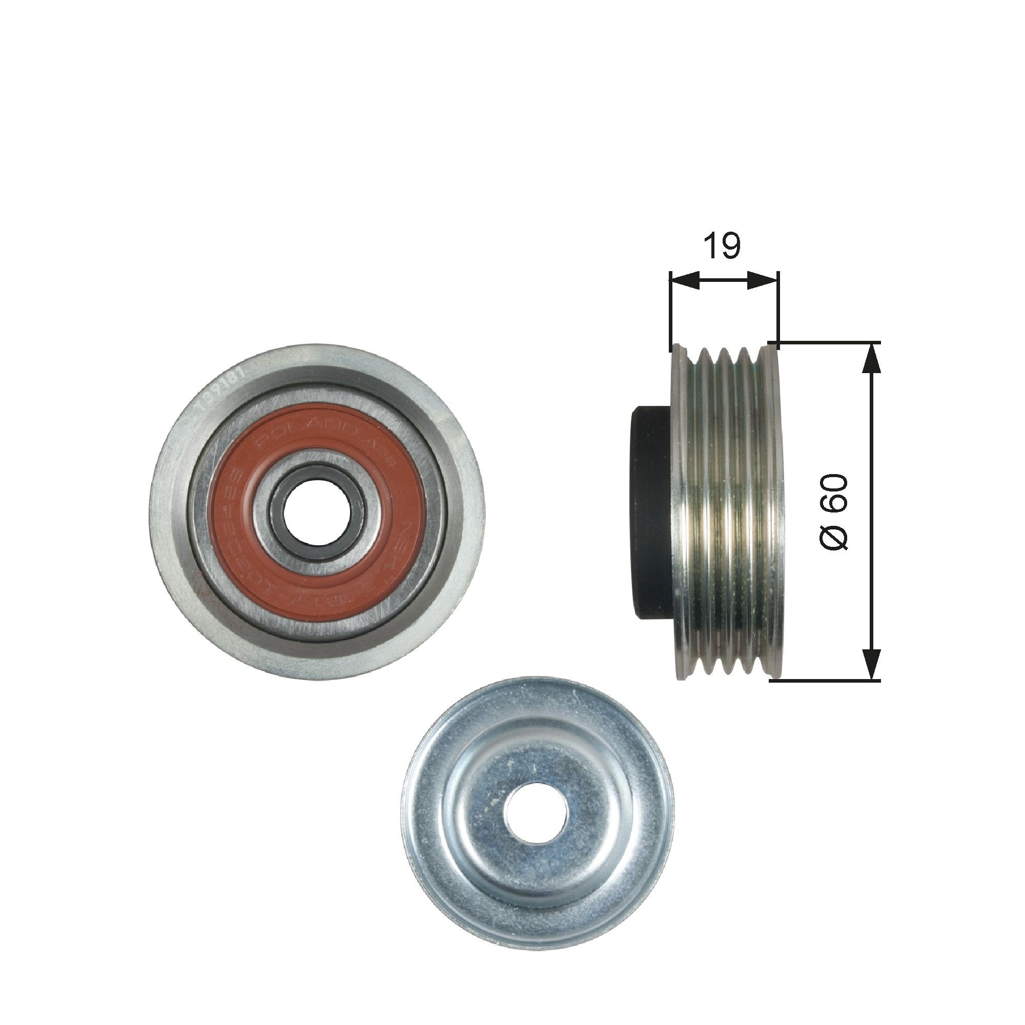 Rolo de reguladora de tensão da correia de transmissão Fiat/Alfa/Lancia 71742776 preço, a partir de 25,86 USD