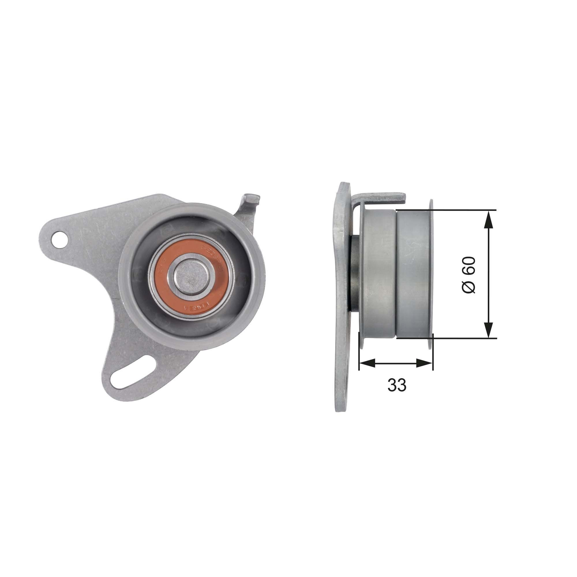 Rolo de reguladora de tensão da correia do mecanismo de distribuição de gás Mitsubishi L 200 III K60, K70