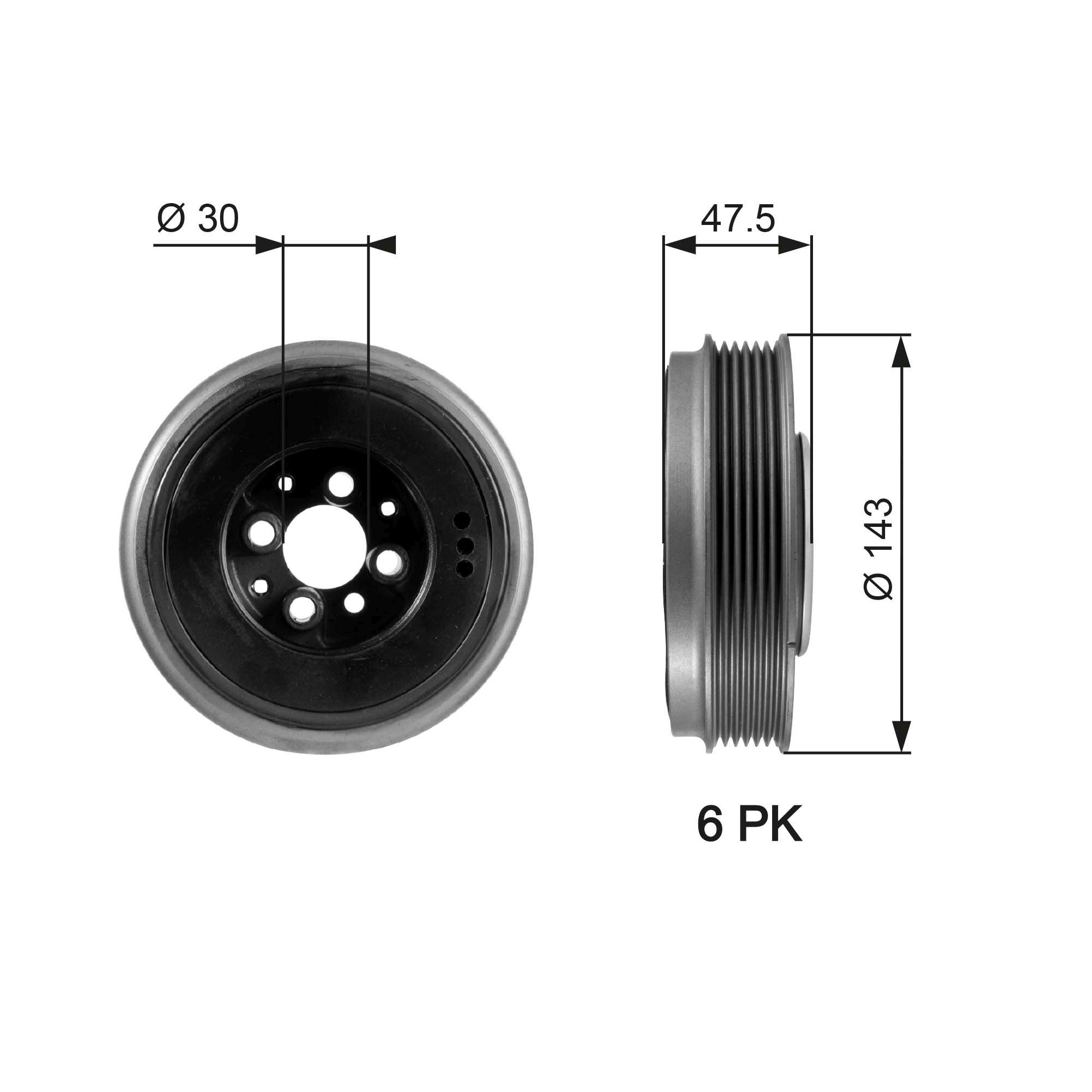 Polia de cambota para Seat Cordoba  6K2