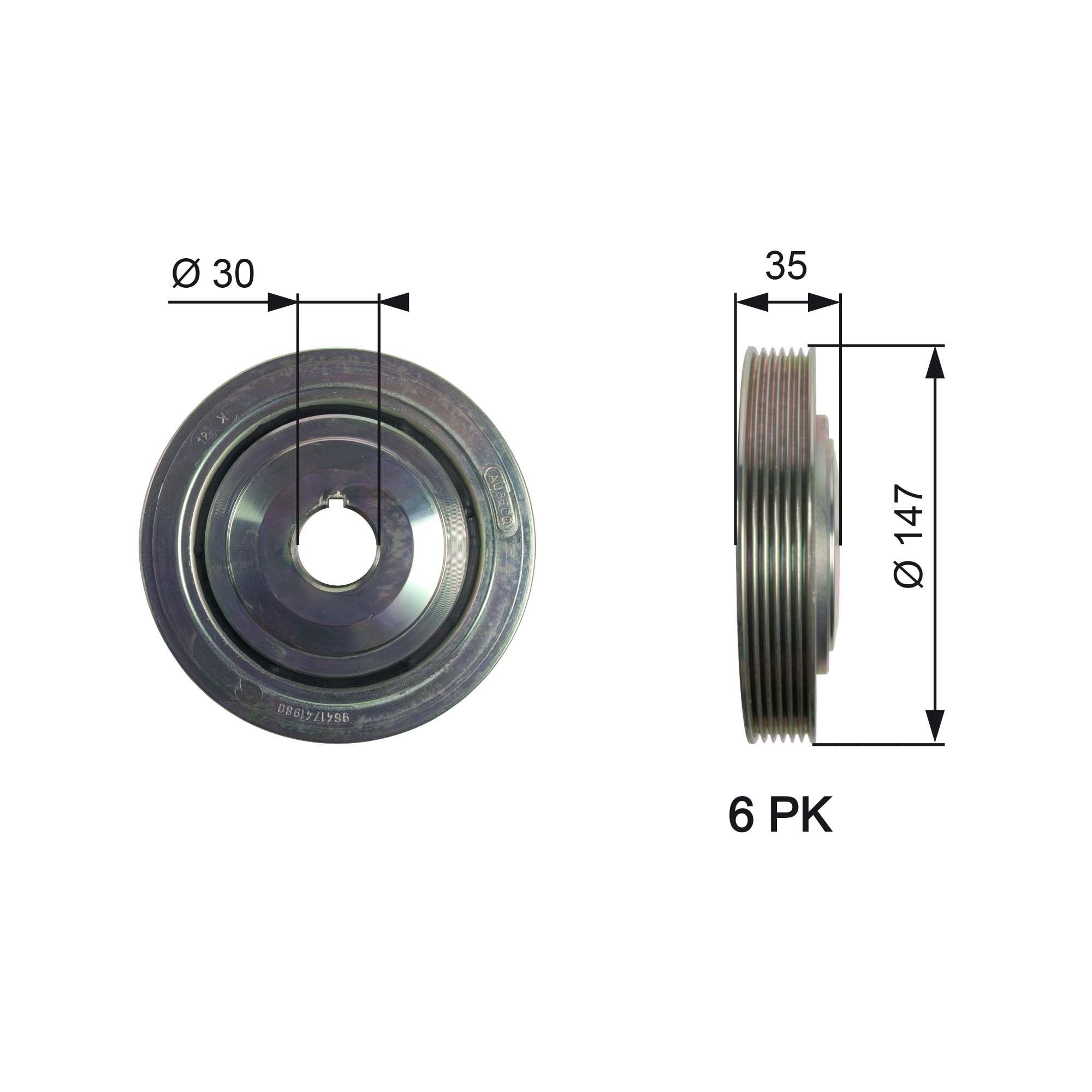 9641741980 Fiat/Alfa/Lancia Polia de cambota