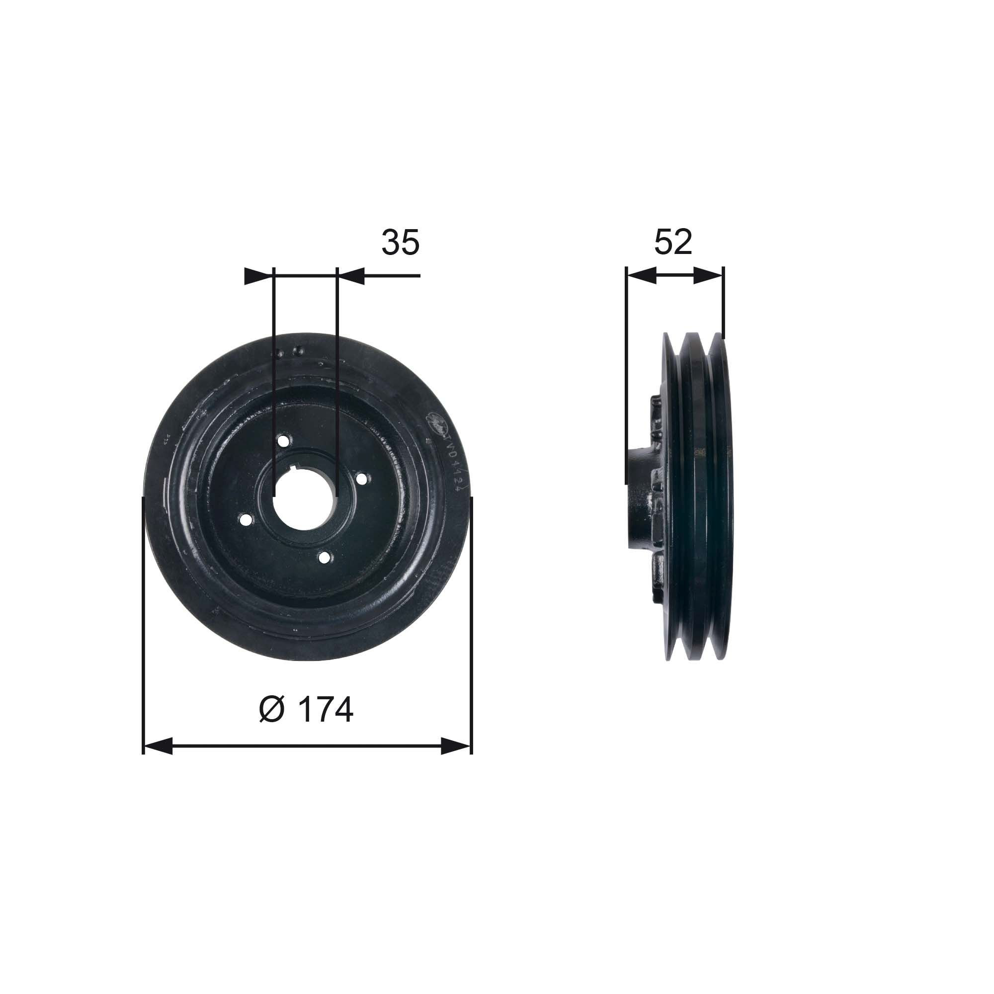 Polia de cambota para Mitsubishi L 300  P0W, P1W