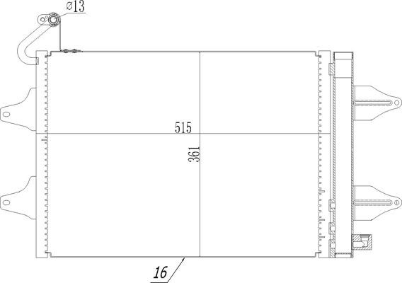  Radiador de aparelho de ar condicionado Seat Ibiza III hatchback (6L1) (2002 - 2009) III