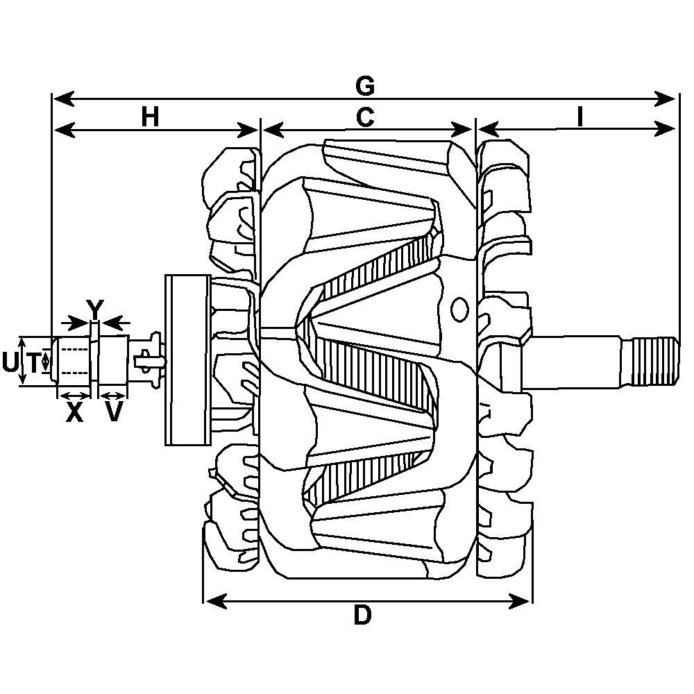  Induzido (rotor) do gerador Renault Trucks MAGNUM IV caminhão trator (2005 - 2026) IV