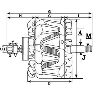Induzido (rotor) do gerador Volvo V70 preço, a partir de 86,63 USD