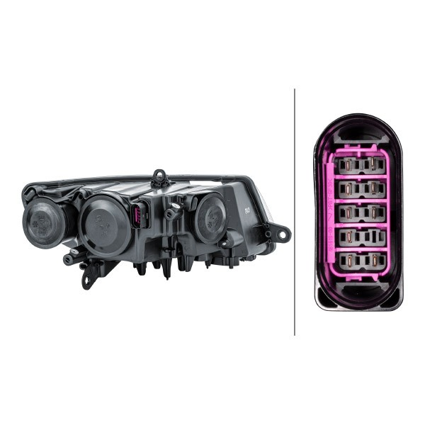Luz esquerda para Skoda SuperB II 3T4