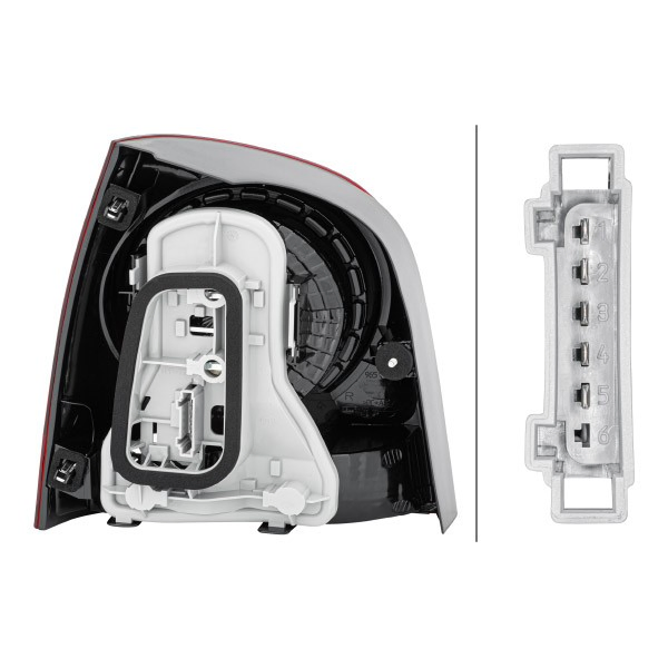 2VP965303081 HELLA Lanterna traseira direita