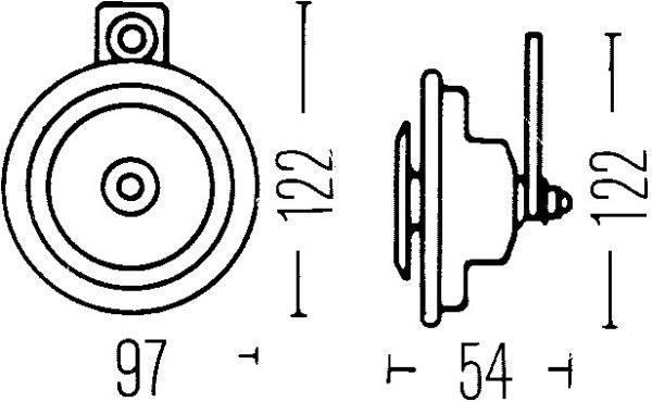 3AL002952871 HELLA Sinal sonoro (cláxon)