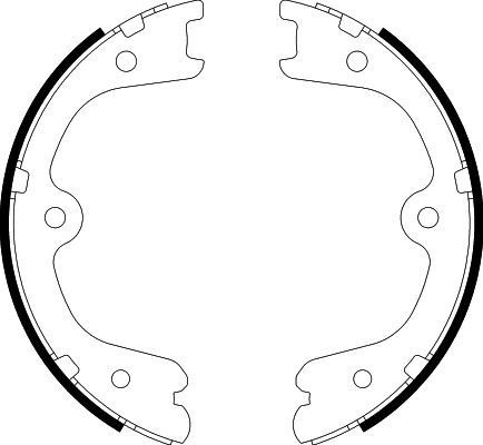  Sapatas do freio de estacionamento Nissan Murano SUV (Z50) (2004 - 2008) 
