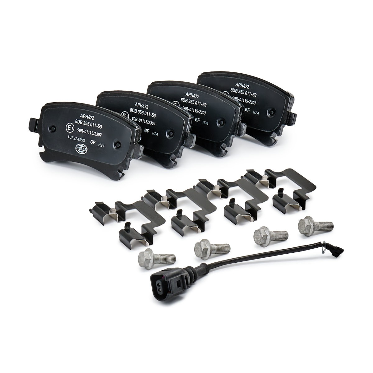 Sapatas do freio traseiras de disco HELLA 8DB355011531 preço, a partir de 34,08 USD