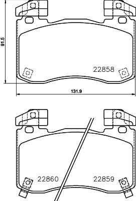 Compre 58101J5A55 Hyundai/Kia Sapatas do freio dianteiras de disco