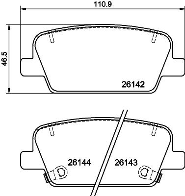 Compre Sapatas do freio traseiras de disco Hyundai Santa Fe 4