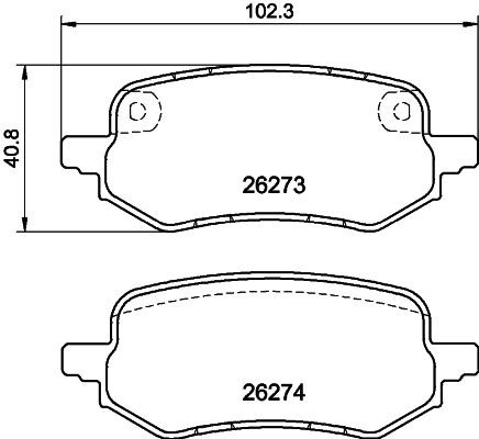Sapatas do freio traseiras de disco para Ford Puma  J2K, CF7