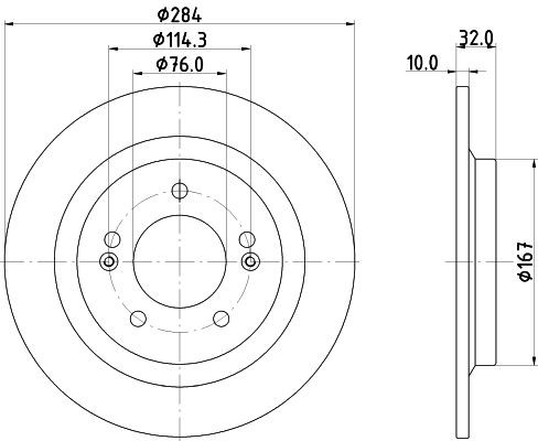 Disco do freio traseiro Hyundai Sonata VIII DN8