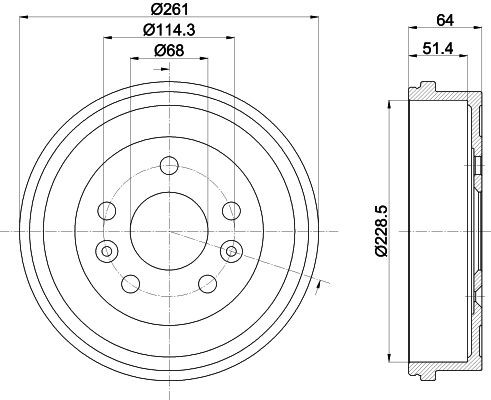  Tambor do freio traseiro Renault DUSTER I SUV (HS) (2010 - 2026) I