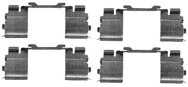  Kit de molas de fixação de sapatas de disco dianteiras Fiat Ducato III сaixa (250) (2006 - 2026) III