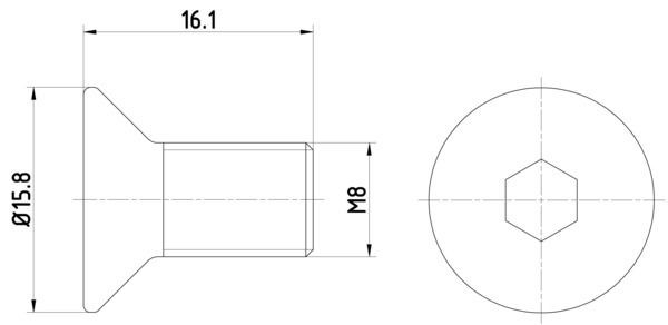 Parafuso do freio de disco para Mazda 2 II DE