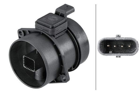 Compre 8ET358095311 HELLA Sensor de fluxo (consumo) de ar, medidor de consumo M.A.F. - (Mass Airflow)