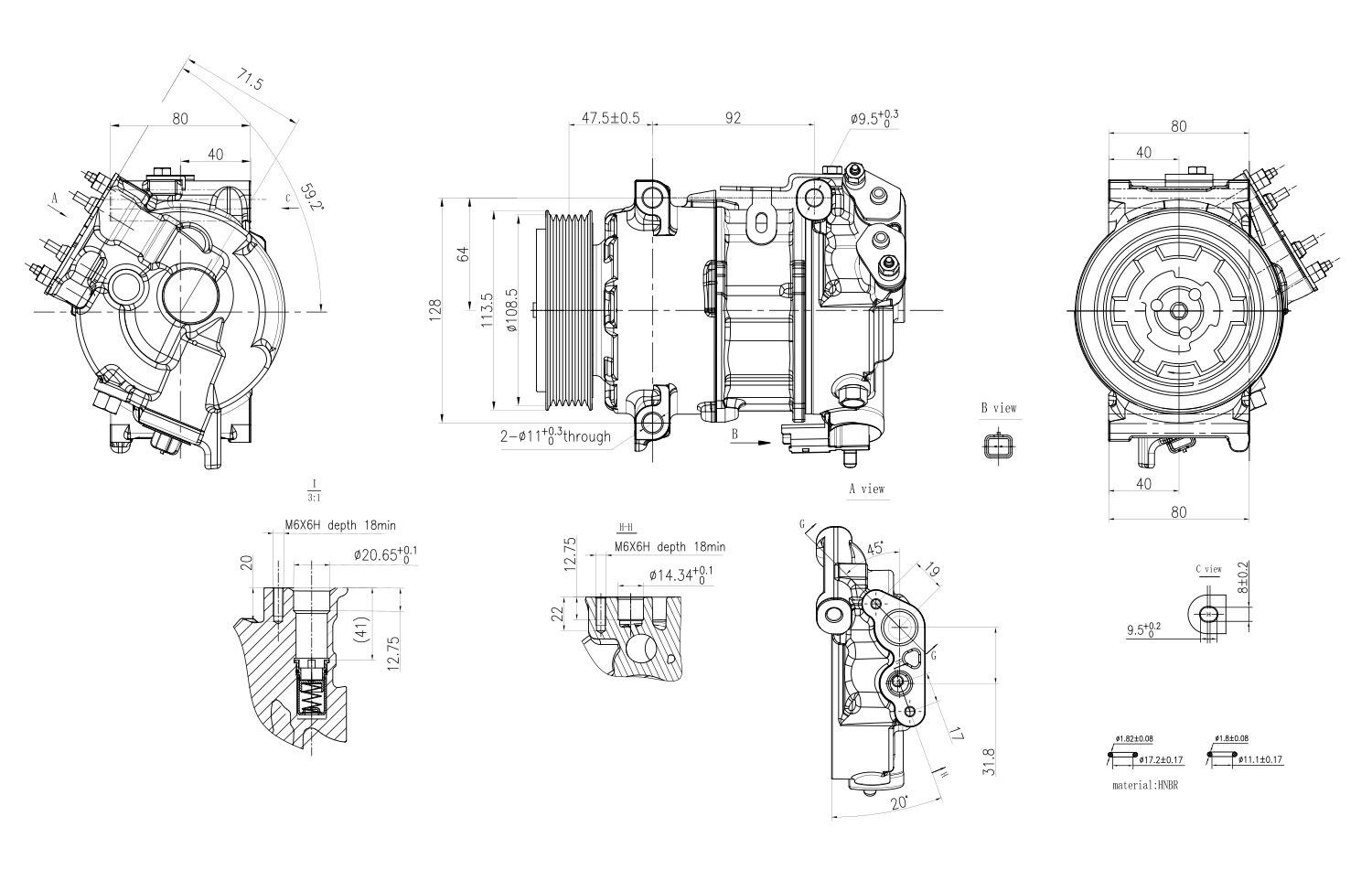  Compressor de aparelho de ar condicionado Opel GRANDLAND X SUV (A18, P1UO) (2017 - 2026) X