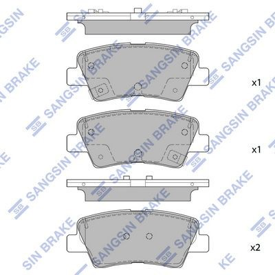  Sapatas do freio traseiras de disco KIA Soul III hatchback (SK3) (2019 - 2026) III