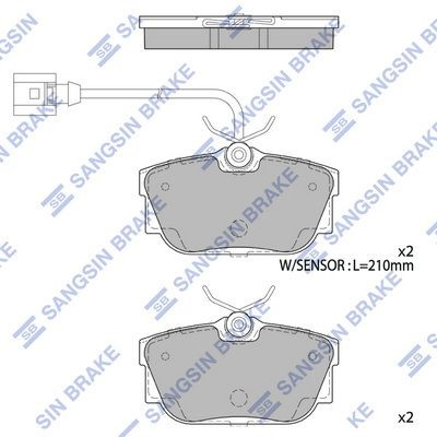 Sapatas do freio traseiras de disco para Volkswagen Transporter T3 25, 253, 255