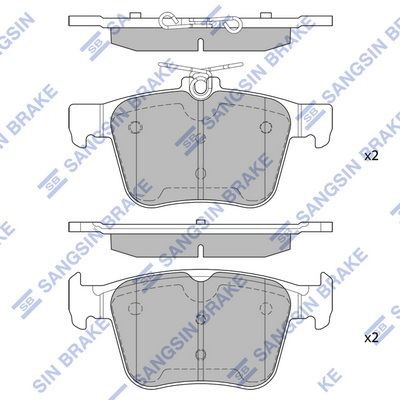  Sapatas do freio traseiras de disco Audi Q3 SUV (F3B) (2018 - 2026) 