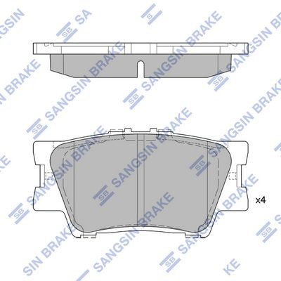 Sapatas do freio traseiras de disco Toyota Camry VII V50