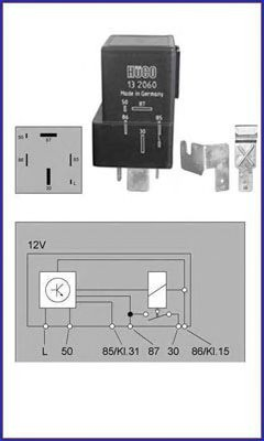  Relê das velas de incandescência Opel Omega A sedan (16, 17, 19) (1986 - 1994) A