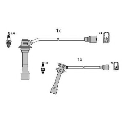 134123 Hitachi Fios de alta voltagem, kit