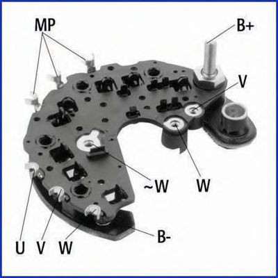  Eixo de diodos do gerador Citroen C4 I hatchback (LC) (2004 - 2010) I