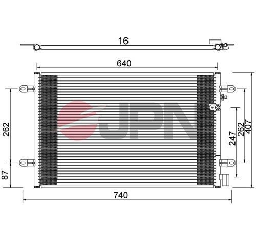 1680001380 Peugeot/Citroen Radiador de aparelho de ar condicionado