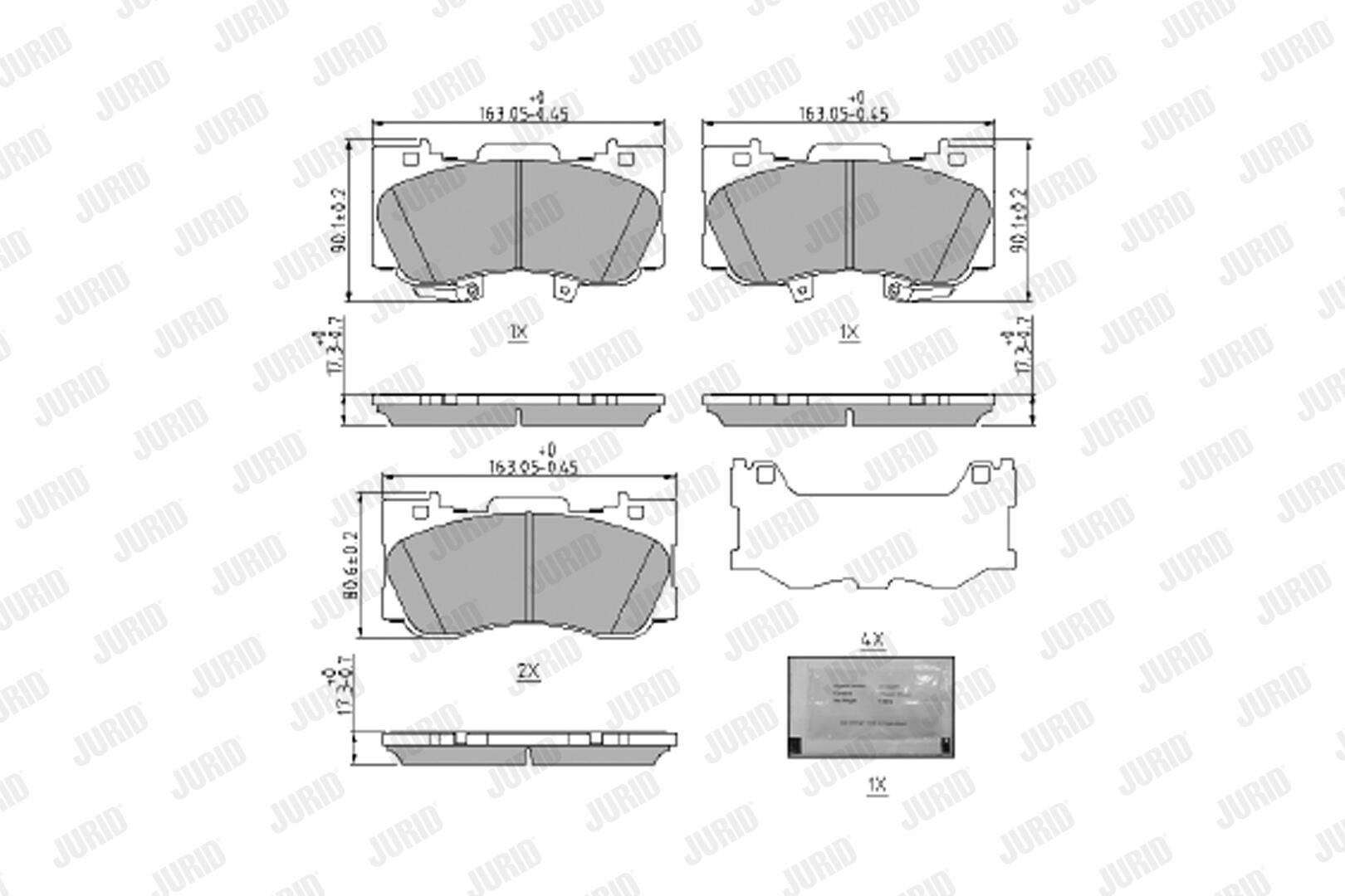 Sapatas do freio dianteiras de disco Ford 5346407 preço, a partir de 77,18 USD