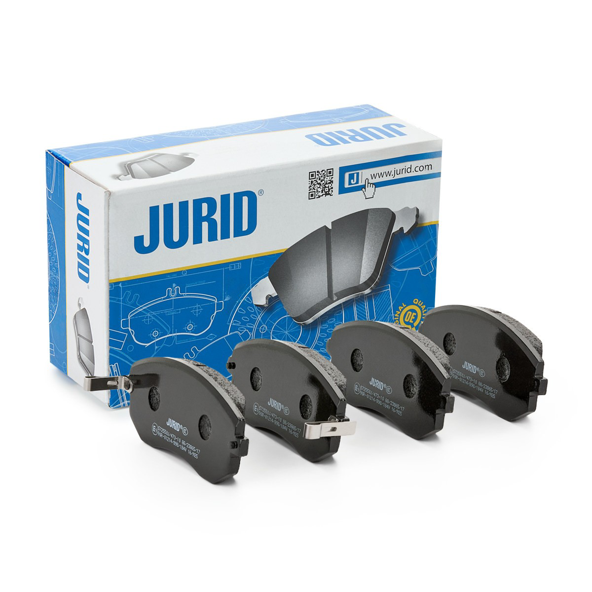 572550J Jurid/Bendix Sapatas do freio dianteiras de disco