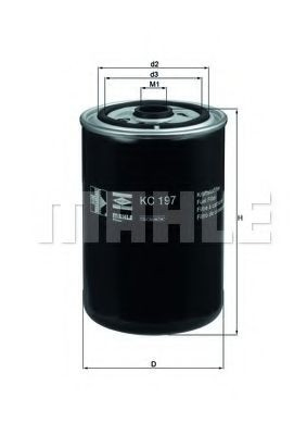 Filtro de combustível Mahle Original KC197 preço, a partir de 11,57 USD