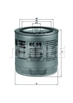 KC59 Mahle Original Filtro de combustível