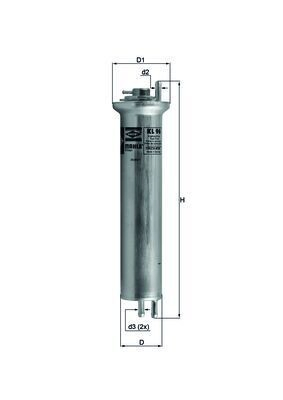 KL96 Mahle Original Filtro de combustível