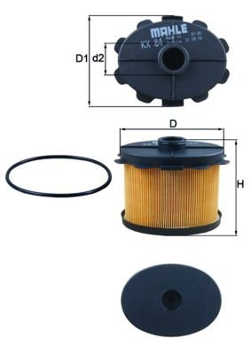 Filtro de combustível Mahle Original KX84D preço, a partir de 6,80 USD