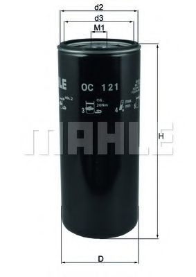 Filtro de óleo Mahle Original OC121 preço, a partir de 15,63 USD