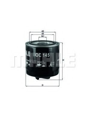 Filtro de óleo Mahle Original OC145 preço, a partir de 8,22 USD