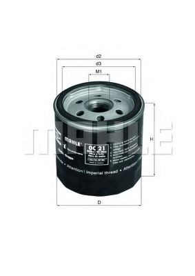 Filtro de óleo Mahle Original OC21 preço, a partir de 4,31 USD