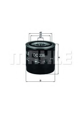 OC236 Mahle Original Filtro de óleo