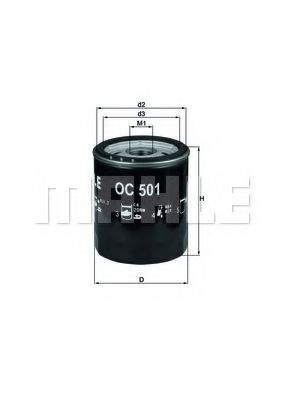 Filtro de óleo Mahle Original OC501 preço, a partir de 6,59 USD
