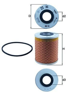 Filtro de óleo Mahle Original OX15D preço, a partir de 11,24 USD