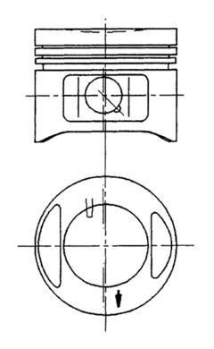 5893593 Fiat/Alfa/Lancia Pistão do kit para 1 cilindro, STD