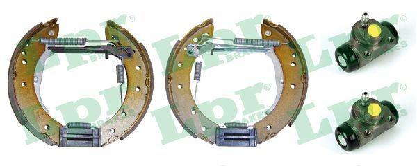 OEK408 LPR Sapatas do freio traseiras de tambor, montadas com cilindros, kit