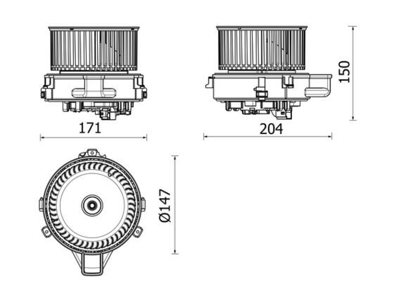 Motor de ventilador de forno (de aquecedor de salão) BMW 7  G11, G12