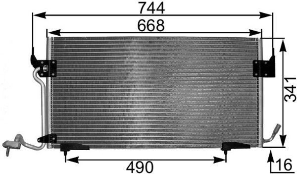 AC342000S Mahle Original Radiador de aparelho de ar condicionado