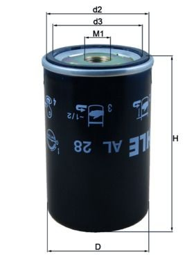 Filtro de secador de ar (separador de umidade e óleo) (TRUCK) AL28 Mahle Original